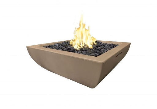 American Fyre Design - 30 Inch Bordeaux Petite Square Fire Bowl, Black Lava, Natural Gas-United Backyard