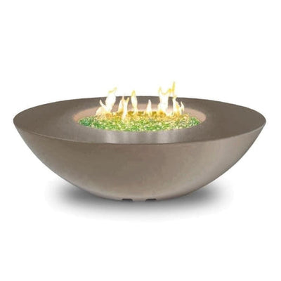 American Fyre Design - 60" Calais Oval Gas Fire Table, Smoke - Liquid Propane
