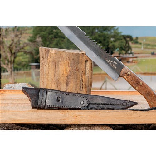 Brazilian Flame - 12" Hunting Jungle Knife Stainless Steel 5mm with Leather Case-United Backyard