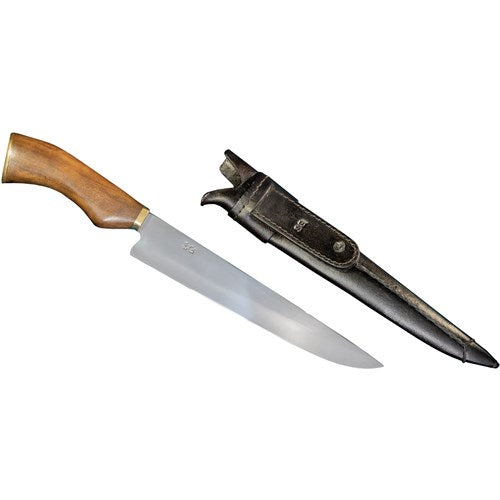 Brazilian Flame - 9" Field Knife Stainless Steel 2mm with Leather Case - Aluminum-United Backyard