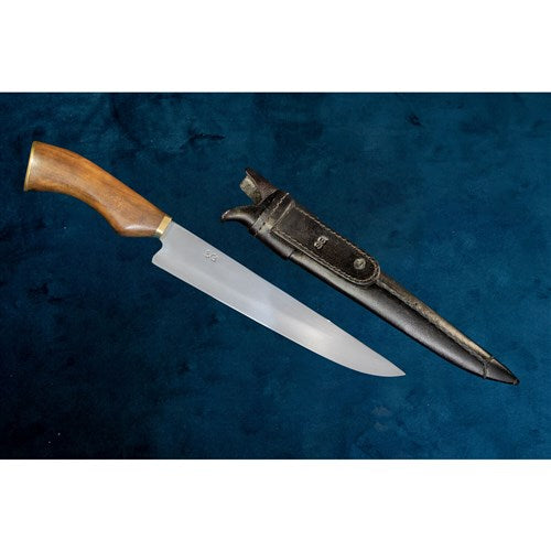 Brazilian Flame - 9" Field Knife Stainless Steel 2mm with Leather Case - Aluminum-United Backyard