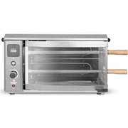 Brazilian Flame - Electric Rotisserie Brazilian Grill, 2 Skewer Unit - Silver-United Backyard
