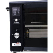 Brazilian Flame - Gas Rotisserie Brazilian Grill, 3 Skewer Unit, No Upper Tray - Black-United Backyard