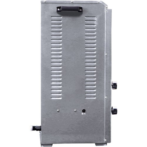 Brazilian Flame - Gas Rotisserie Brazilian Grill, 5 Skewer Unit, No Upper Tray - Silver-United Backyard