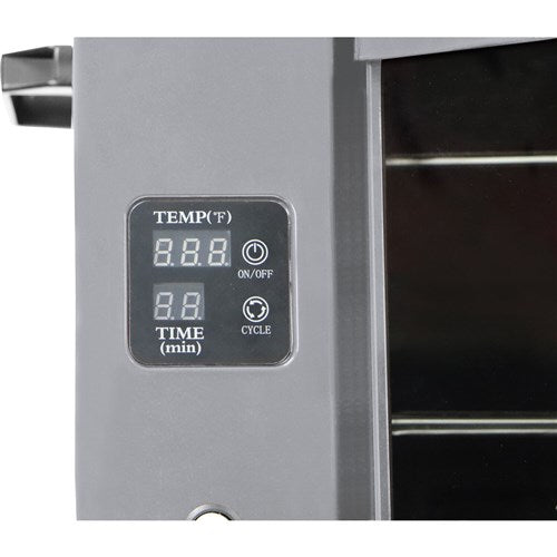 Brazilian Flame - Gas Rotisserie Brazilian Grill, 5 Skewer Unit, No Upper Tray - Silver-United Backyard