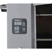 Brazilian Flame - Gas Rotisserie Brazilian Grill, 5 Skewer Unit, Upper Tray INCLUDED - Silver-United Backyard