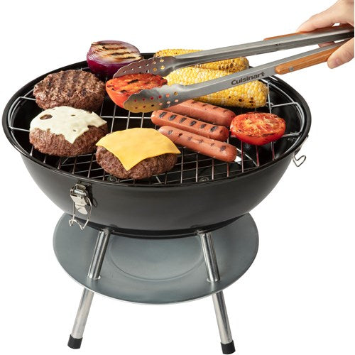 Cuisinart Grill - 16" Charcoal Grill, Steel cooking Grate, Dual Venting - Black-United Backyard
