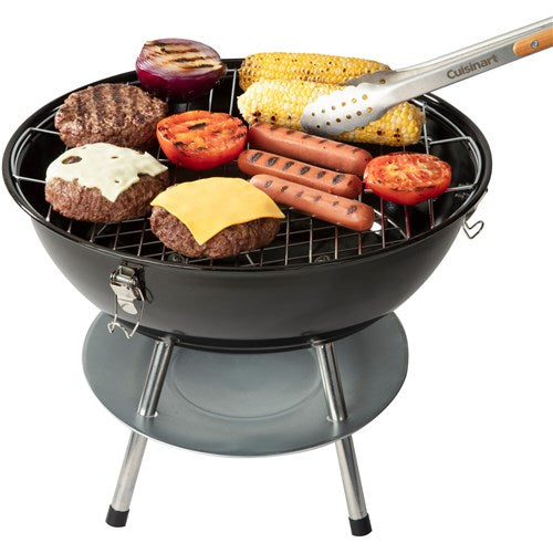 Cuisinart Grill - 16" Charcoal Grill, Steel cooking Grate, Dual Venting - Black-United Backyard