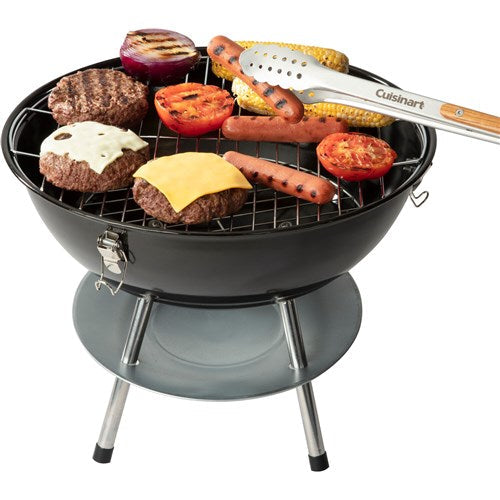 Cuisinart Grill - 16" Charcoal Grill, Steel cooking Grate, Dual Venting - Black-United Backyard