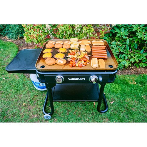 Cuisinart Grill - 28" Outdoor Gas Griddle, 644 Sq. Inches of Flat Top Cooking, Folds - Black-United Backyard