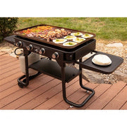Cuisinart Grill - 36" 4 Burner Gas Griddle, 760 sq inches, Removeable Side Tables - Black-United Backyard