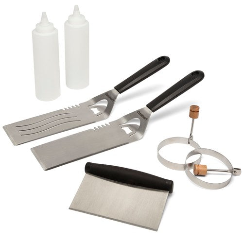 Cuisinart Grill - 7 Pc Griddlin Kit Includes 2 Spatulas, 2 Squirt Bottles, 2 Egg Rings, Scrape-United Backyard