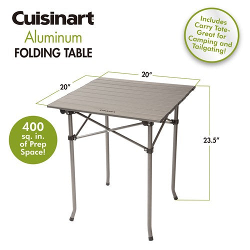 Cuisinart Grill - Aluminum Folding Prep Table 20" x 22" Includes Carrying Tote-United Backyard