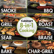 Cuisinart Grill - Deluxe Wood Pellet Grill & Smoker, 8 in 1 Cooking Capabilities-United Backyard