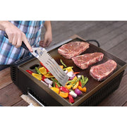 Cuisinart Grill - Gourmet Two Burner Gas Griddle, 285 Sq Inches Diameter, Spatula Slot - Black-United Backyard