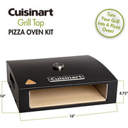 Cuisinart Grill - Grill Top Pizza Oven Kit, Sits on Grill, Includes 12" Pizza Peel - Cordierite Stone-United Backyard