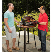 Cuisinart Grill - Grillster Portable Gas Grill, 16" Diameter, Enameled Grate, Hinged Lid - Stainless-United Backyard