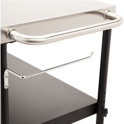 Cuisinart Grill - Outdoor BBQ Prep Table 36" x 18" Storage Shelf, Paper Towel Holder - Stainless Steel-United Backyard