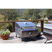 Cuisinart Grill - Professional Portable Gas Grill, Compact, 10, 000 BTU, Thermostat - Stainless-United Backyard