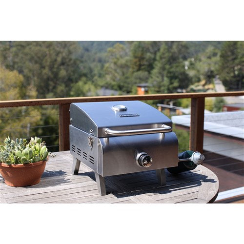 Cuisinart Grill - Professional Portable Gas Grill, Compact, 10, 000 BTU, Thermostat - Stainless-United Backyard