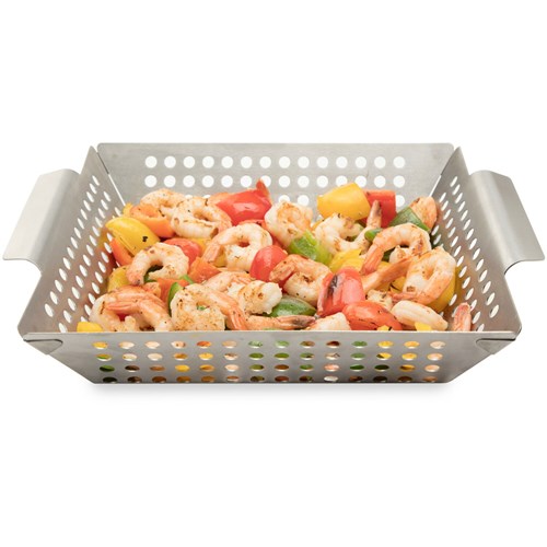 Cuisinart Grill - Stainless Steel 11" X 11" Wok, Perforated Grilling Surface - Stainless Steel-United Backyard