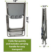 Cuisinart Grill - Take Along Grill Stand, Fold Flat, 2 Side Trays Incl 8 Tool Hooks - Black-United Backyard