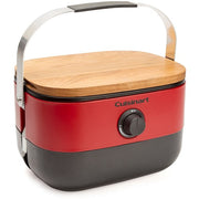 Cuisinart Grill - Venture Portable Gas Grill, 154 sq in Cooking Space, Chopping Board included - Red/Black-United Backyard