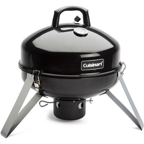 Cuisinart Grill - Vertical 16" Charcoal Smoker, Vents in Lid - Black-United Backyard