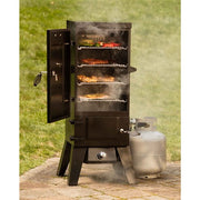 Cuisinart Grill - Vertical Propane Gas Smoker, 4 Racks, 30" Vertical Cooking Space - Black-United Backyard