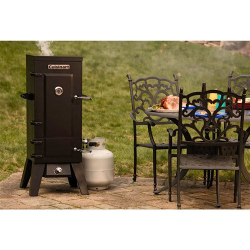 Cuisinart Grill - Vertical Propane Gas Smoker, 4 Racks, 30" Vertical Cooking Space - Black-United Backyard