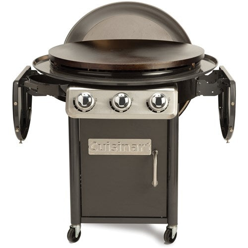 Cuisinart Grill - XL Outdoor Griddle Cooking Center, 30" Diameter, 706 Sq Inches, 360 Degrees - Black/Stainless-United Backyard