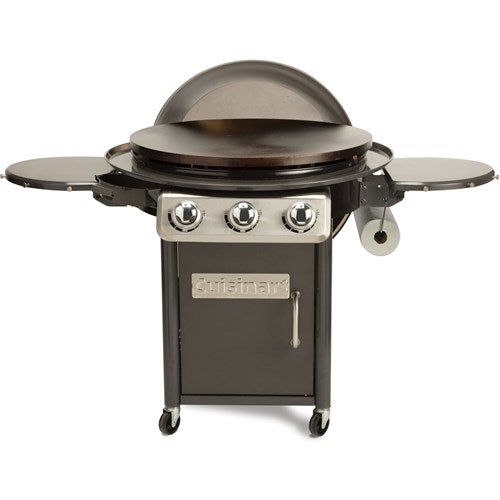 Cuisinart Grill - XL Outdoor Griddle Cooking Center, 30" Diameter, 706 Sq Inches, 360 Degrees - Black/Stainless-United Backyard