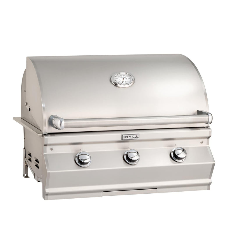 Fire Magic - 30-Inch Built-In Propane Gas Grill with Rotisserie in Stainless Steel