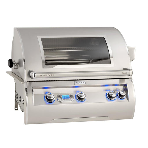 Fire Magic - 30-Inch Echelon Diamond Built-In Propane Gas Grill with Magic View Window in Stainless Steel-United Backyard