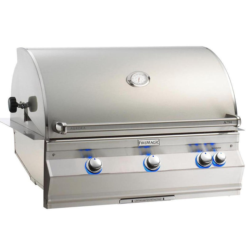 Fire Magic - 36-Inch Aurora Built-In Propane Gas Grill with Analog Thermometer in Stainless Steel-United Backyard