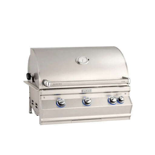 Fire Magic - Aurora 30-Inch Built-In Natural Gas Grill With One Infrared Burner & Analog Thermometer-United Backyard