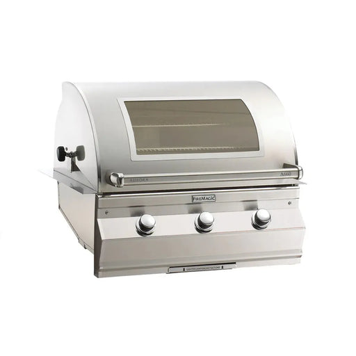 Fire Magic - Aurora A660i 30-Inch Propane Gas Built-In Grill with 1 Sear Burner, Magic View Window and Analog Thermometer-United Backyard
