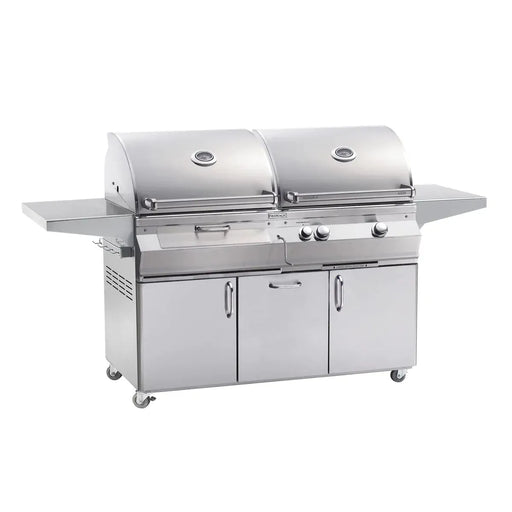 Fire Magic - Aurora A830s 46-Inch Natural Gas and Charcoal Freestanding Dual Grill with 1 Sear Burner and Analog Thermometer-United Backyard