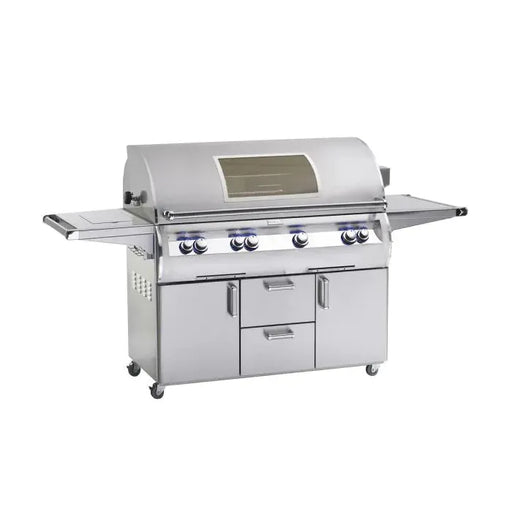 Fire Magic - Echelon Diamond E1060s A Series Freestanding Gas BBQ Grill With Flush Mounted Single Side Burner, Infrared Burner, And Magic View Window, Propane {E1060S-8LAP-62-W}-United Backyard