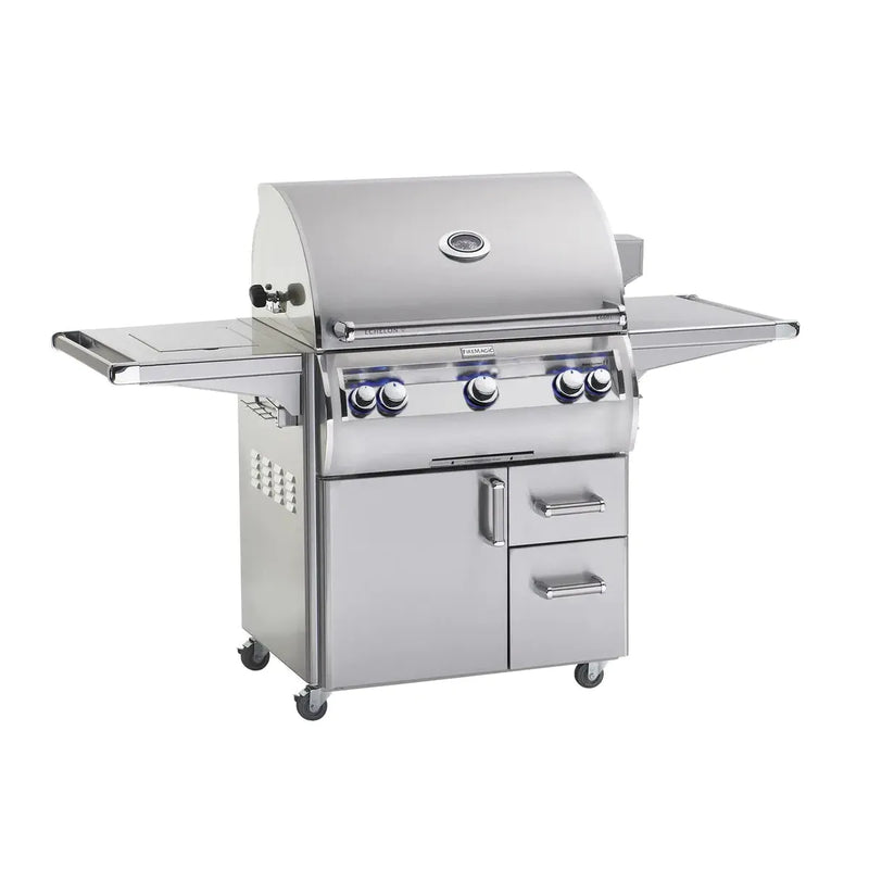 Fire Magic - Echelon Diamond E660s 30-Inch Natural Gas Freestanding Grill, Single Side Burner, Backburner, Rotisserie Kit and Analog Thermometer-United Backyard