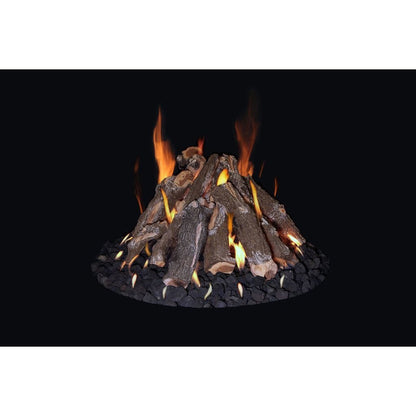 Grand Canyon - 18" to 48" Arizona Weathered Oak Outdoor Fire Pit Gas Logs-United Backyard