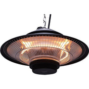 Hanover - 16.7 in Hanging Electric Heater-1 heat settings with Remote - Black-United Backyard