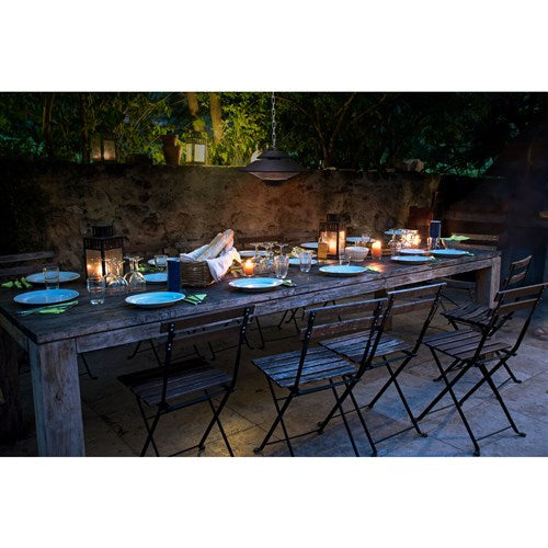 Hanover - 16.7 in Hanging Electric Heater-1 heat settings with Remote - Black-United Backyard