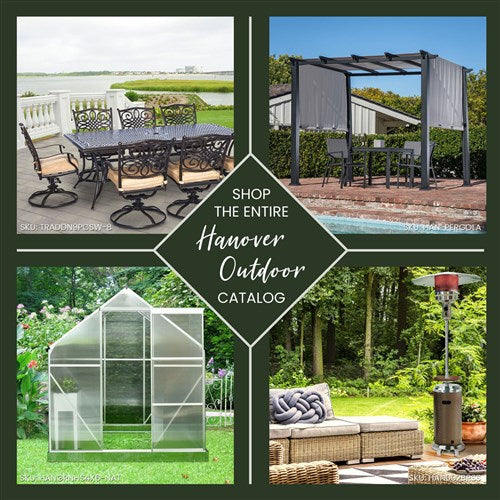 Hanover - 16.7 in Hanging Electric Heater-1 heat settings with Remote - Black-United Backyard