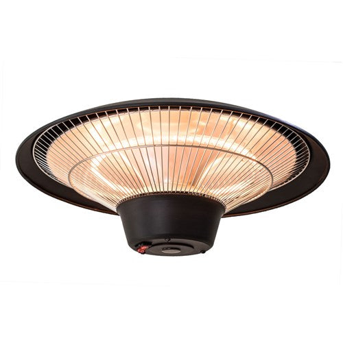 Hanover - 16.7 in Hanging Electric Heater-1 heat settings with Remote - Black-United Backyard