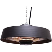 Hanover - 20 in Hanging Electric Heater-1 heat settings with Remote - Black-United Backyard