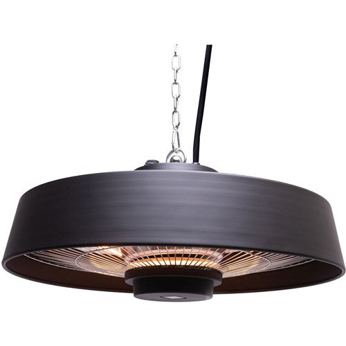 Hanover - 20 in Hanging Electric Heater-1 heat settings with Remote - Black-United Backyard