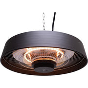 Hanover - 20 in Hanging Electric Heater-1 heat settings with Remote - Black-United Backyard