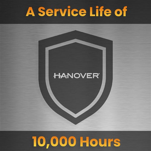 Hanover - 35.4" Carbon Lamp w/ 3 Power Settings, Remote, and Tripod Stand - Silver/Black-United Backyard