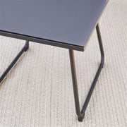 Hanover - 3pc Seating Set: 2 steel side chairs, accent table - Gray-United Backyard